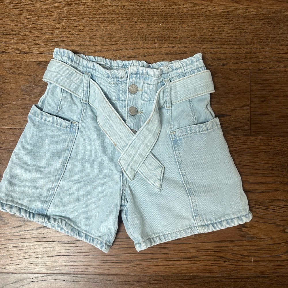 Light Blue Denim Girls Shorts